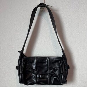 Francesco Biasia Black Leather Shoulder Bag